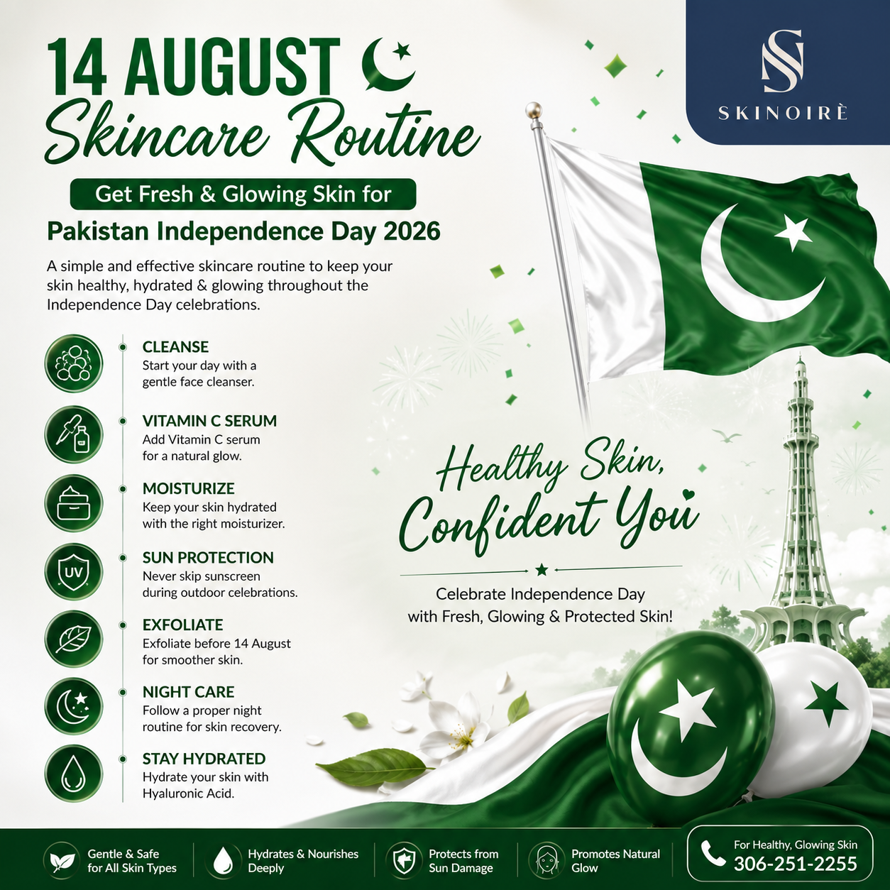 14 August Skincare Routine: Get Fresh & Glowing Skin for Pakistan Independence Day 2026